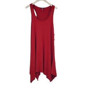 Vince Camuto Racerback Stretch Knit Tropic Heat Rio Red Sleeveless Dress X-Small